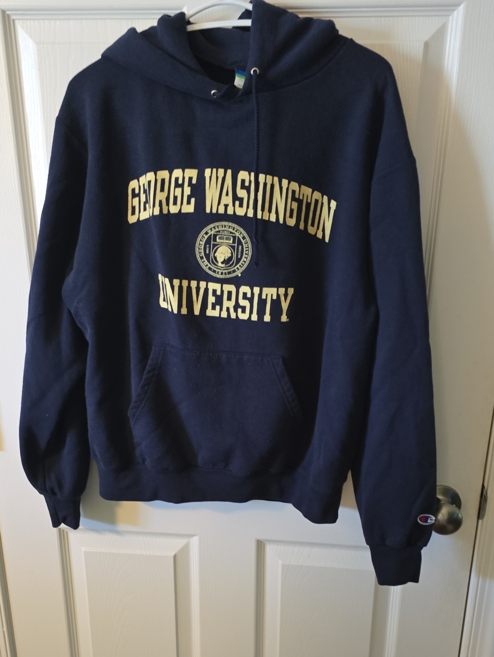 Champion George Washington University Navy Hooded Sweatshirt